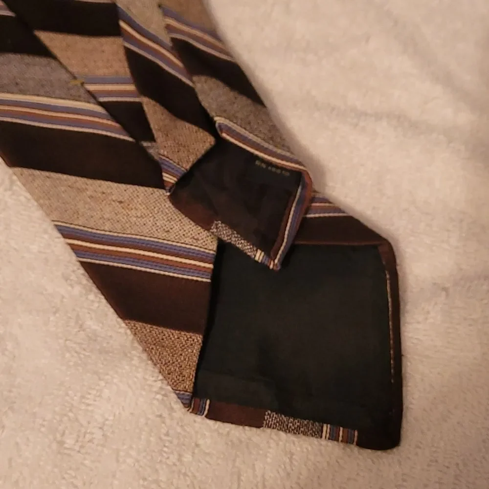 Vintage Ram brown‎ striped neck tie